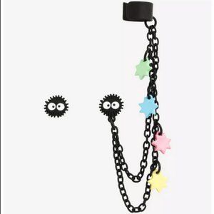 Her Universe Studio Ghibli Spirited Away Soot Sprite Cuff Earring Set